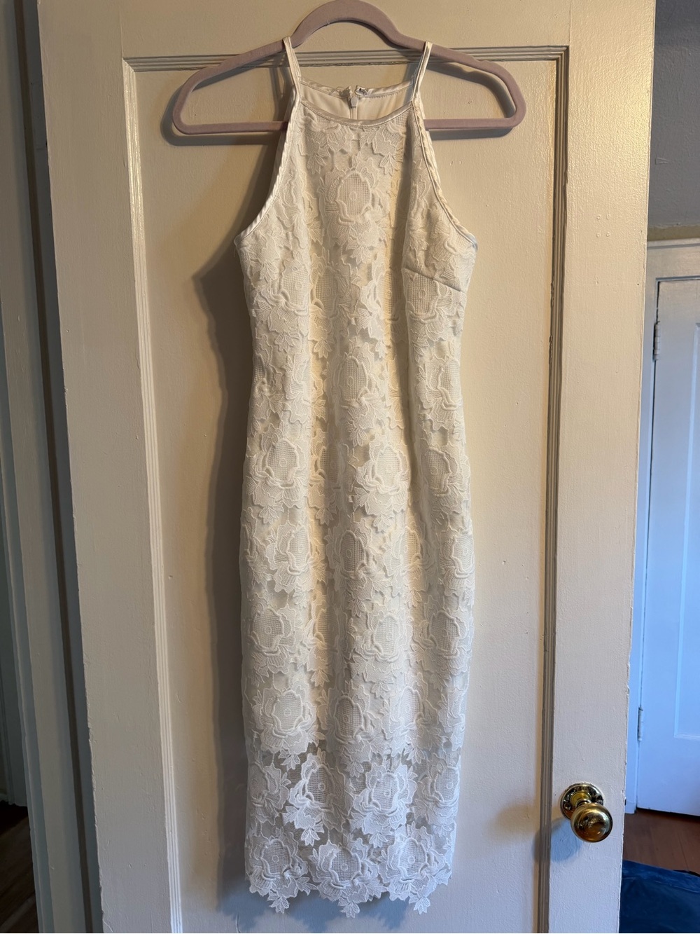 Betsy & Adam White Lace Dress